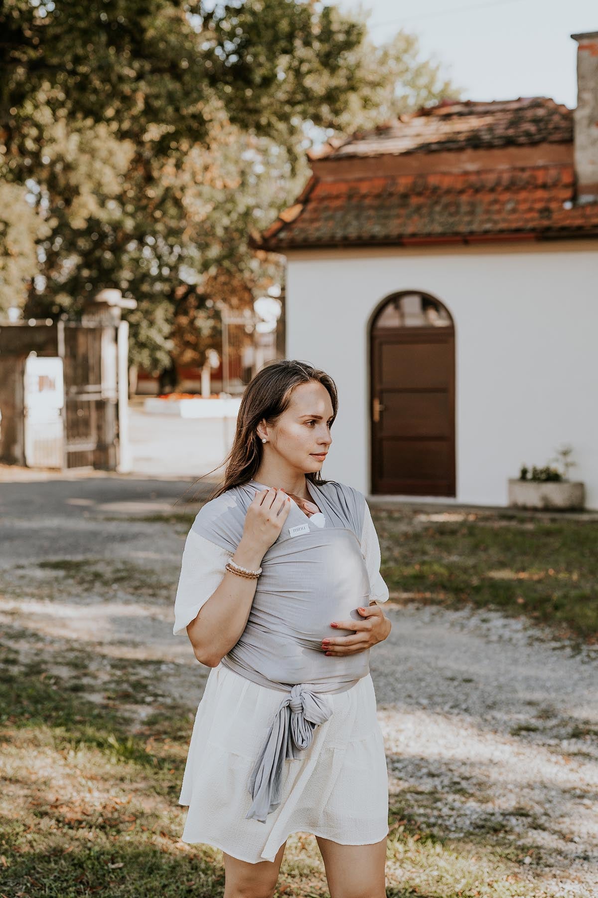 Šatky na nosenie MINU Silver Grey